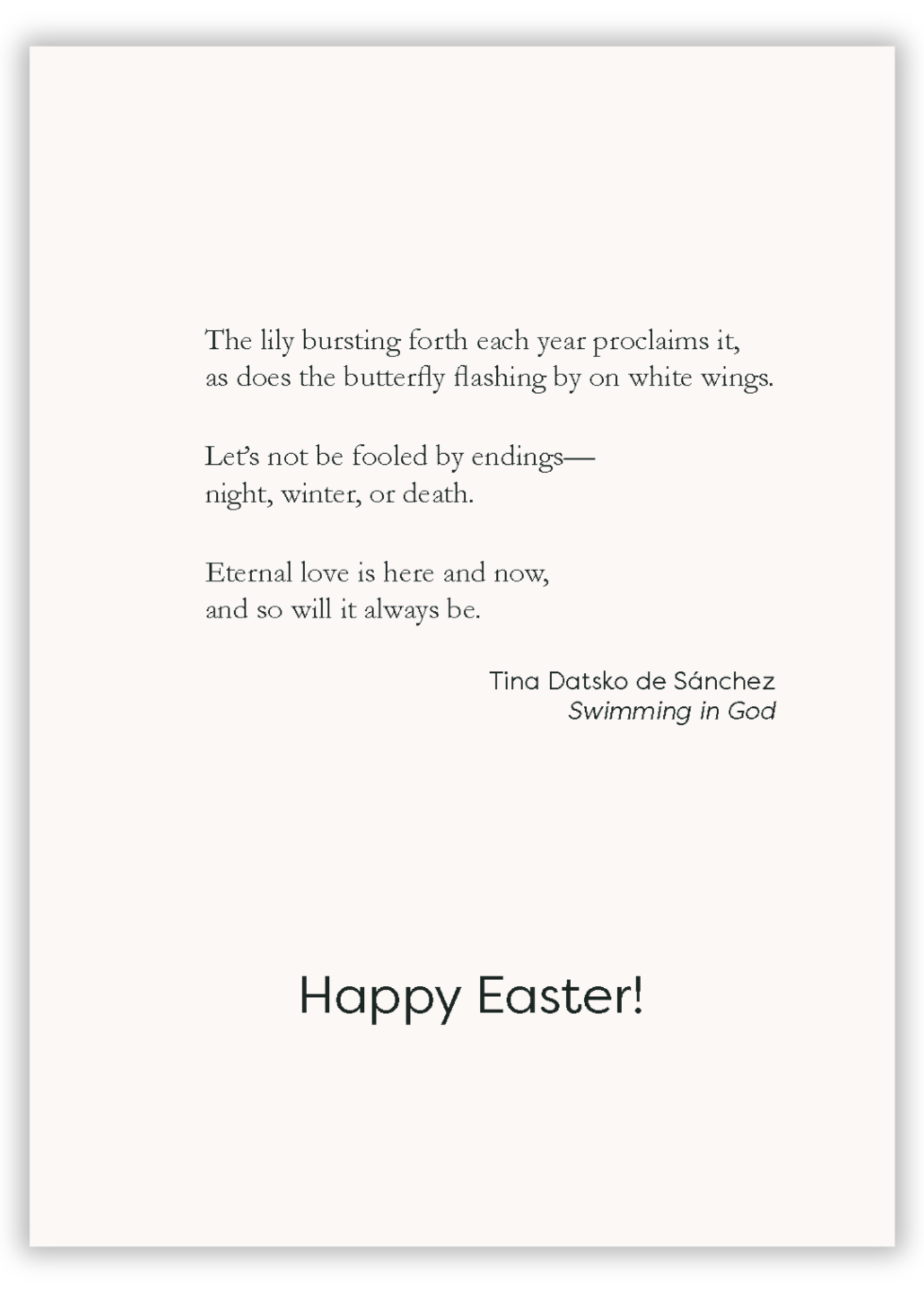 "The Lily Proclaims It" | Easter Card