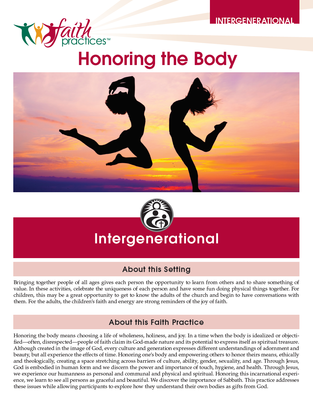 Faith Practices | Honoring the Body (Downloadable PDFs)