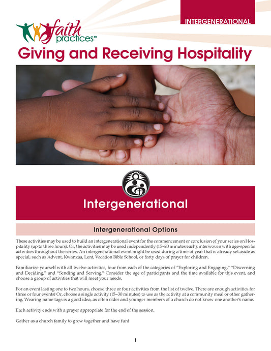 Faith Practices | Giving and Receiving Hospitality (Downloadable PDFs)